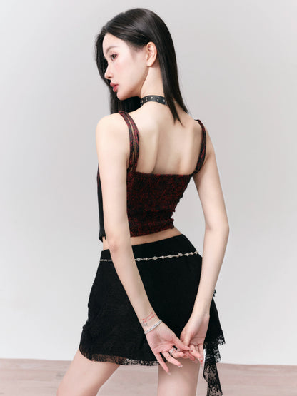 Vintage Lace Suspender Vest