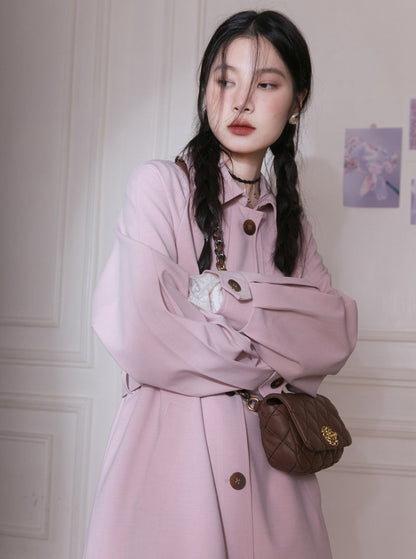 classic wool fabric trench coat