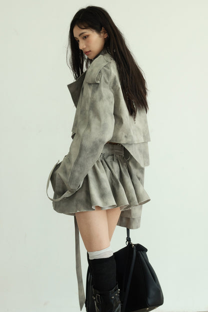 LOOSE SOIL-DYED TRENCH COAT