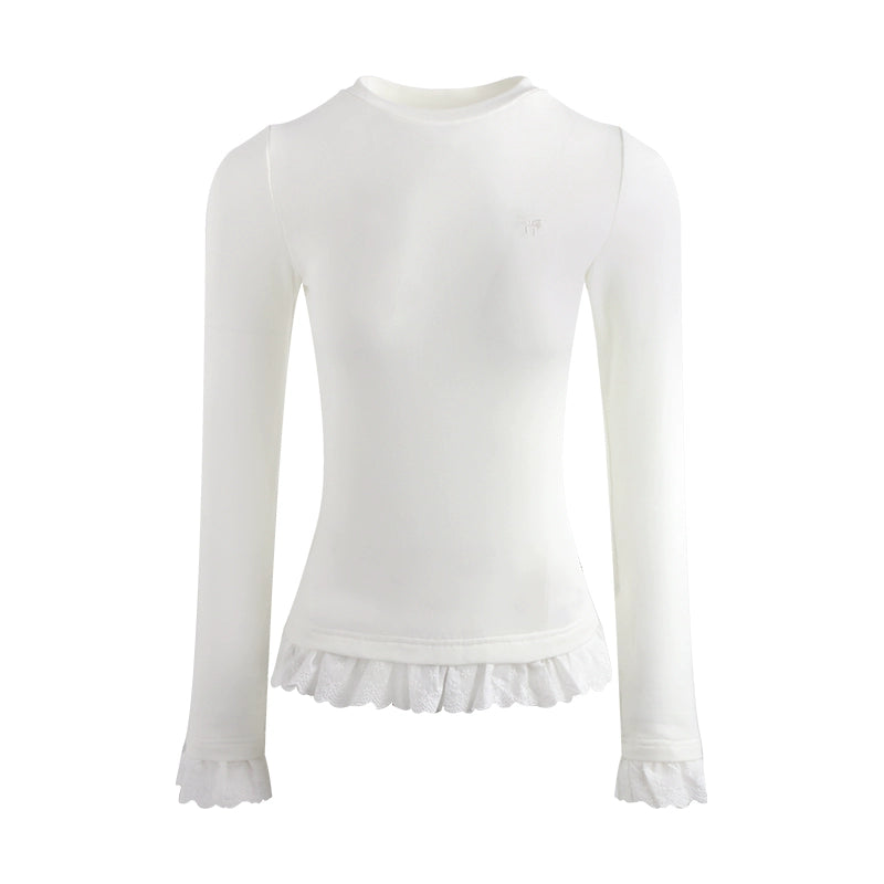 Lace Embroidery Slim Top