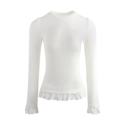 Lace Embroidery Slim Top