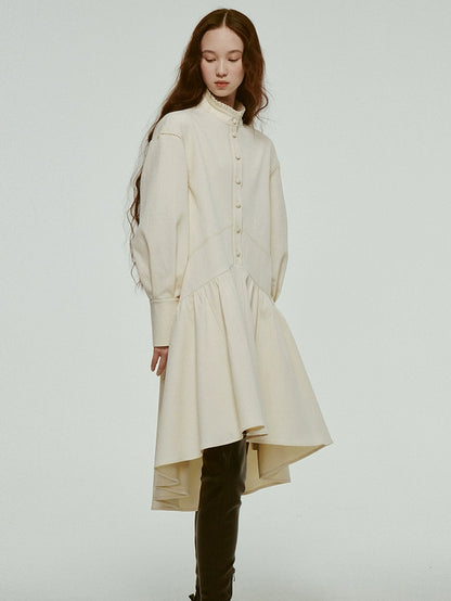 Cream Lazy French Dress