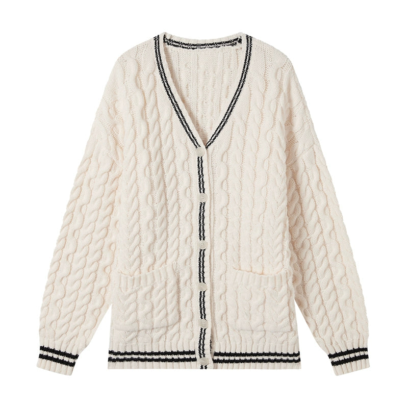 Japanese Knitted V-Neck Sweater