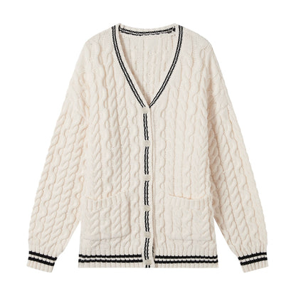 Japanese Knitted V-Neck Sweater