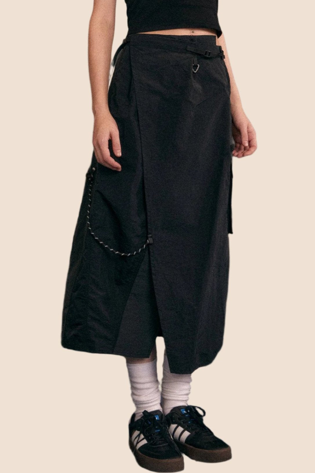 Long Pocketed Cargo Skirt