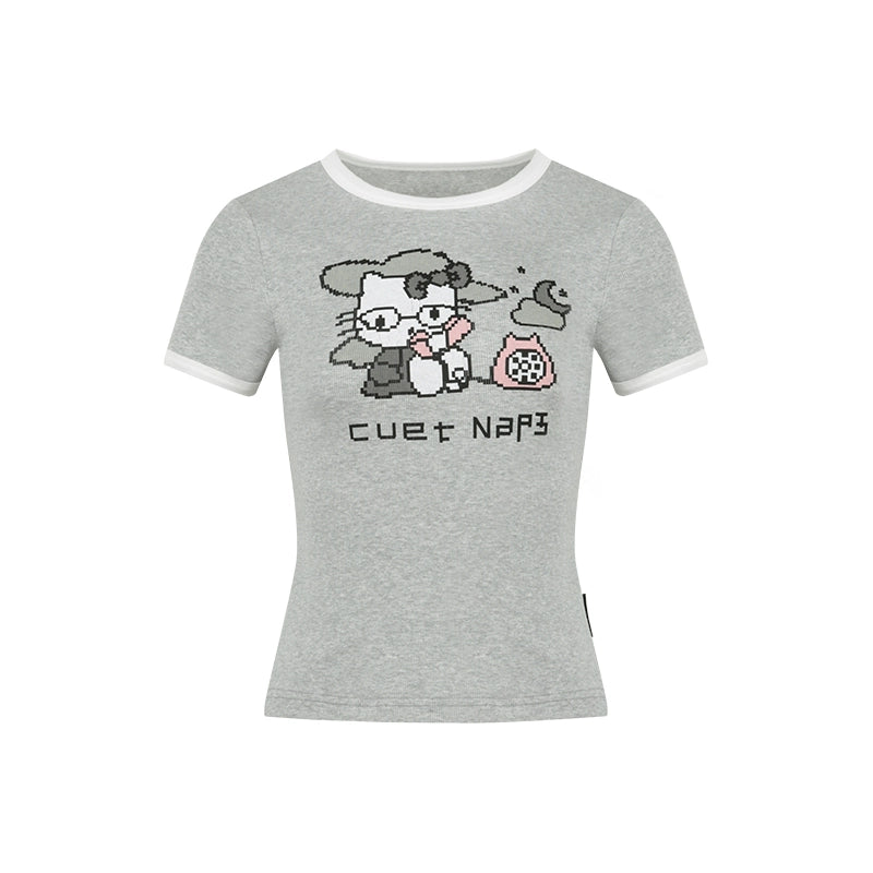 Original Cartoon Print Crop Top