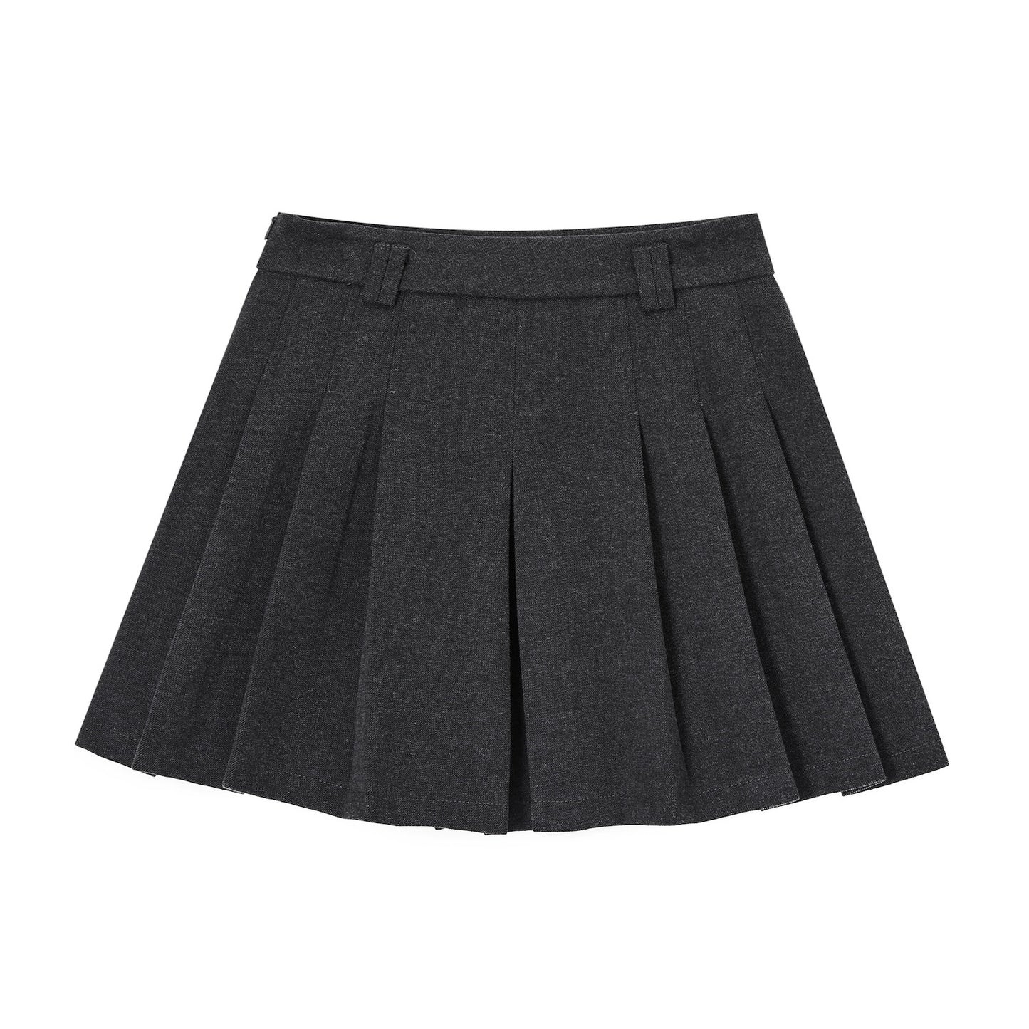 Retro Woolen Pleated Skirt
