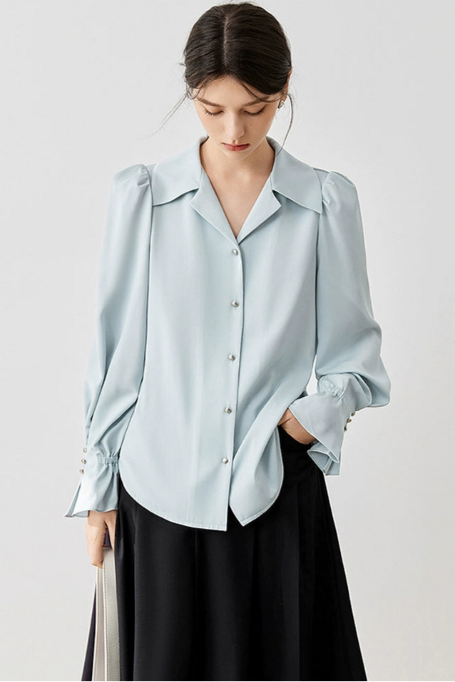 French Drape Chiffon Shirt