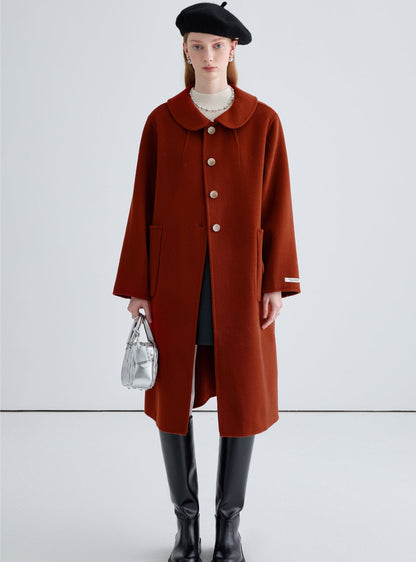 Doll Collar Tweed Coat