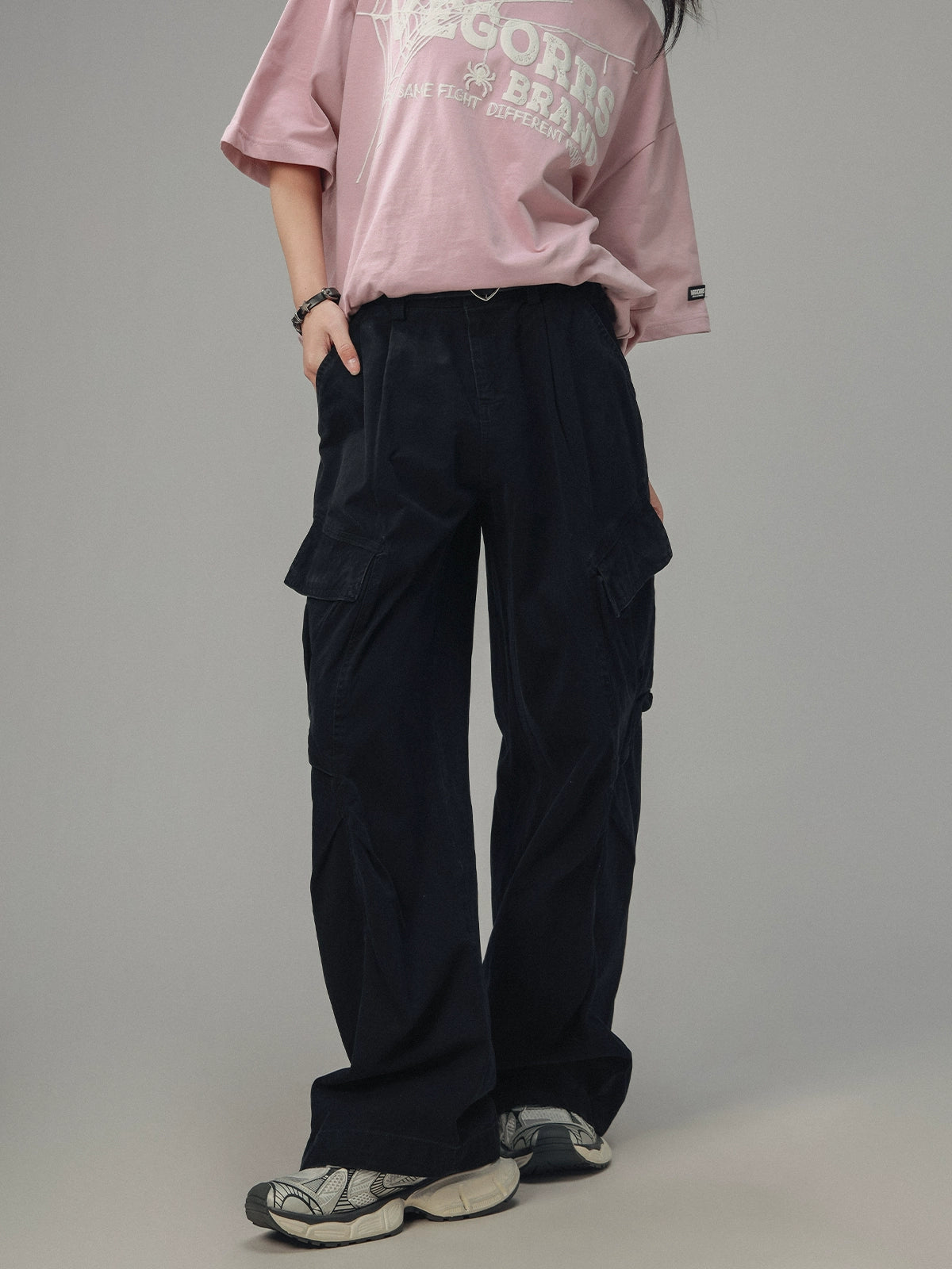 Casual Straight Leg Pocket Cargo Pants