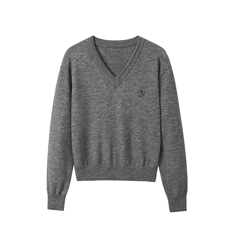 V-Neck Pullover Sweater & Tops 