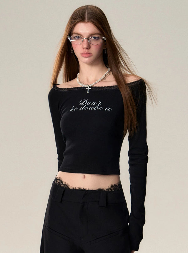 Vintage Lettered Print T-Shirt