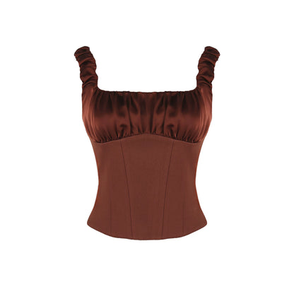 Striped Collar Vest Set-Up