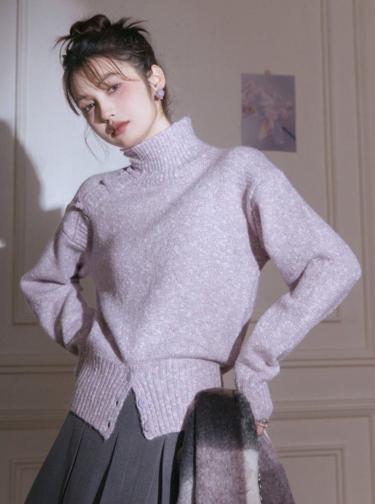Chinese Style High Neck Sweater