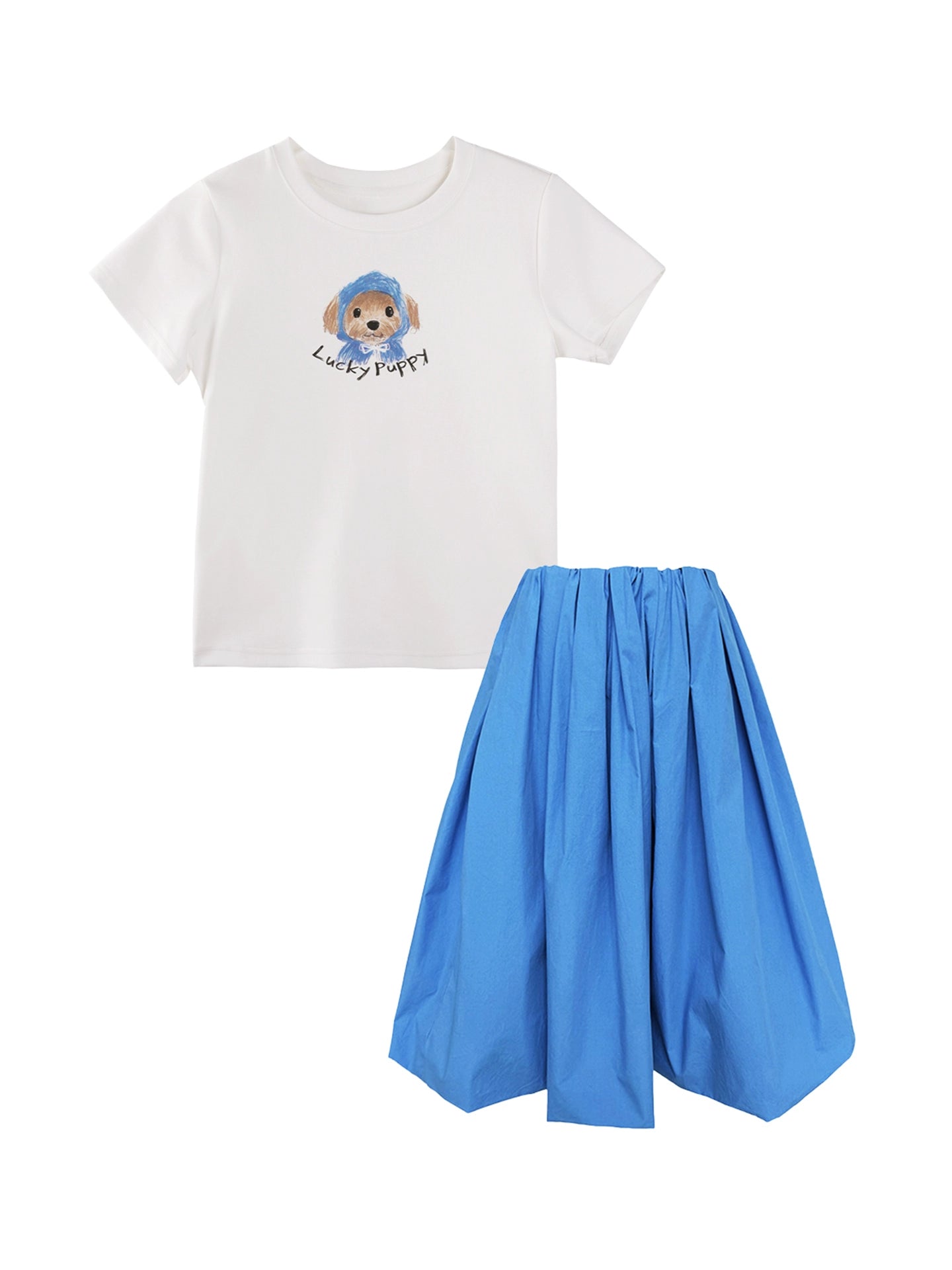 Layered Bloomers T-Shirt-Skirt Set-Up