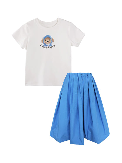 Layered Bloomers T-Shirt-Skirt Set-Up