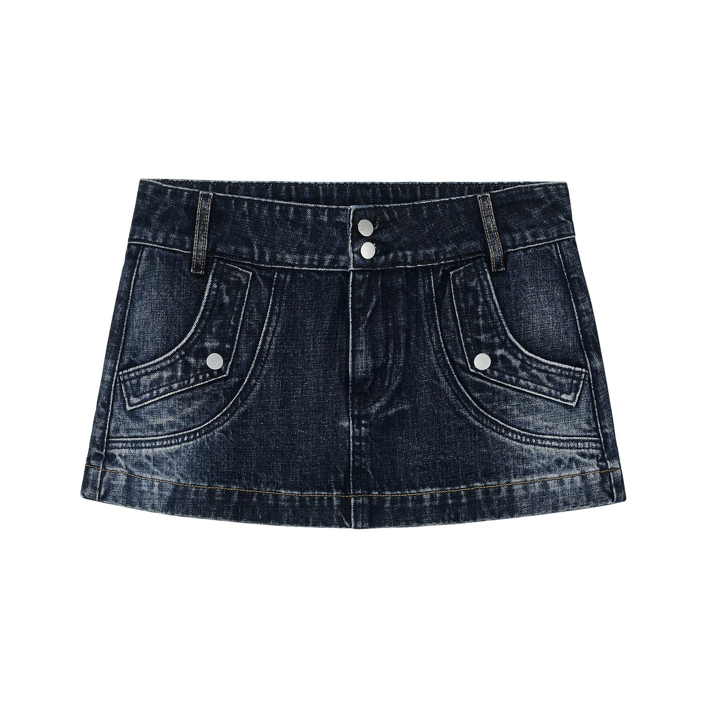 Retro-Workwear-Rock aus gewaschenem Denim