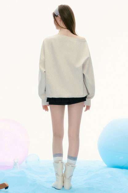 Retro Loose Round Neck Sweatshirt