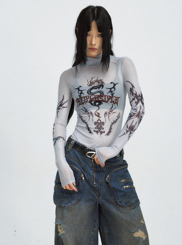 Sexy Mesh Sunscreen Top