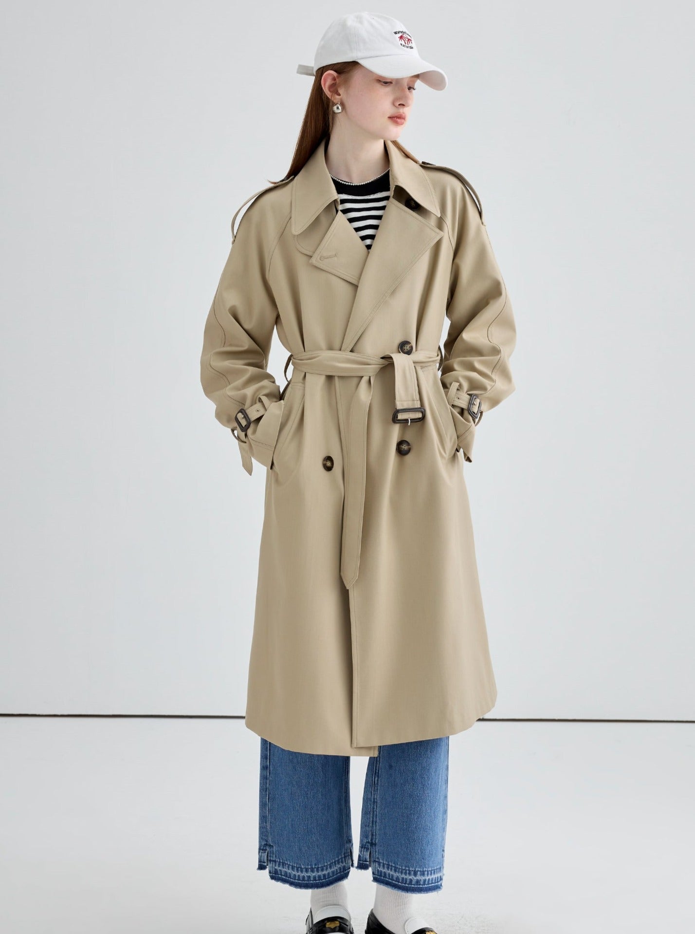 9% von der neuen Trenchcoat Frauen Herbst 2024 neue kleine Mann locker und dünn britischen Stil Midi Top