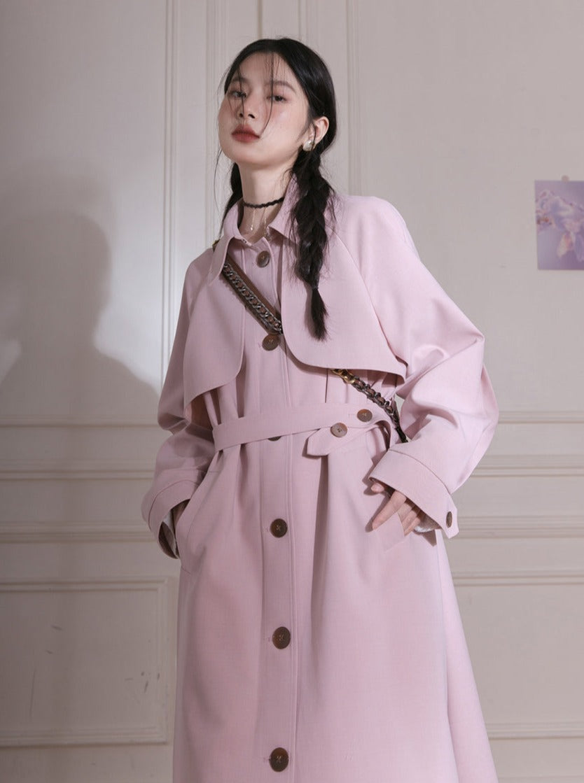 classic wool fabric trench coat