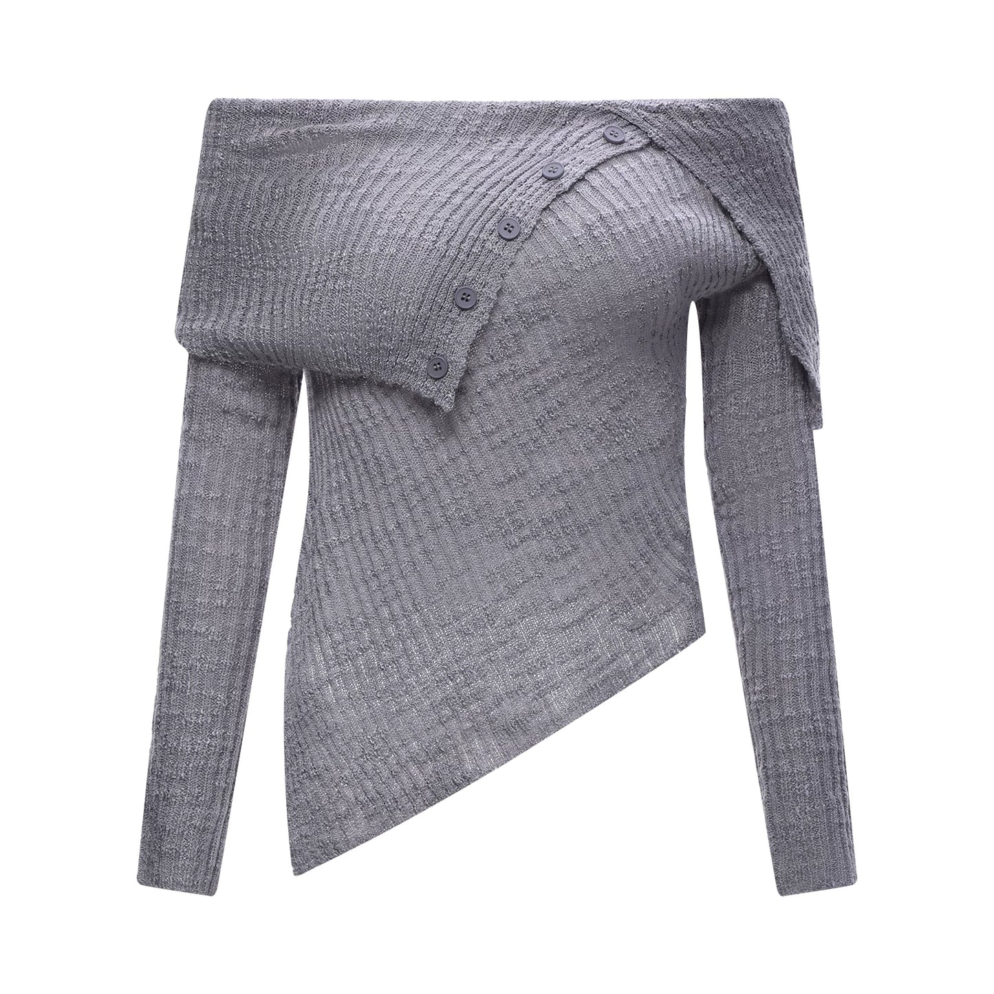 Conjunto de top de punto asimétrico coreano