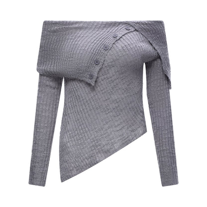 Conjunto de top de punto asimétrico coreano