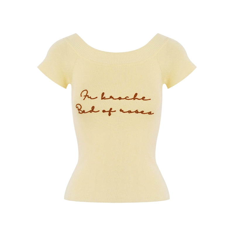 Embroidered Knit Tee