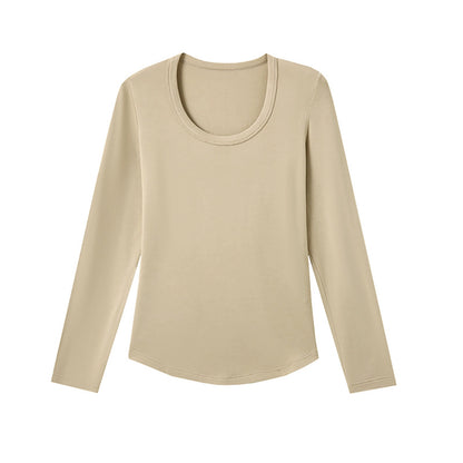 Tencel Wool Crew Neck Top