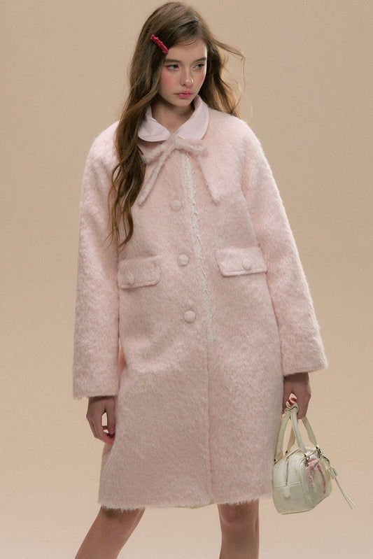 Glacier Pink Woolen Coat