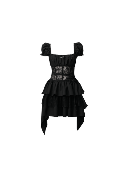 Black Romance Lace Cut-Out Dress