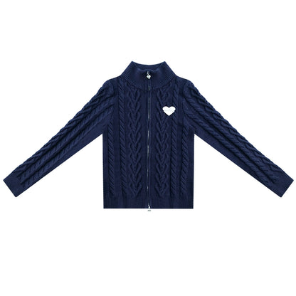 Dark Blue Slim Sweater Top