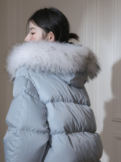 Fur collar down jacket