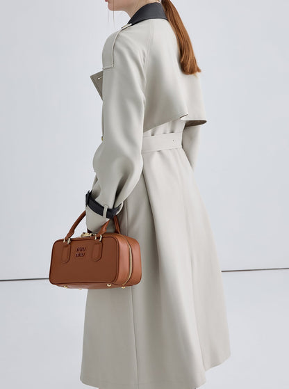 COLOR-BLOCKED TRENCH COAT