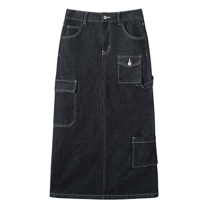 Vintage High-Waisted Denim Skirt