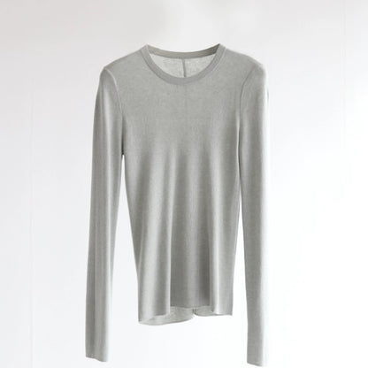 Women's Crew Neck Wool Knit Top