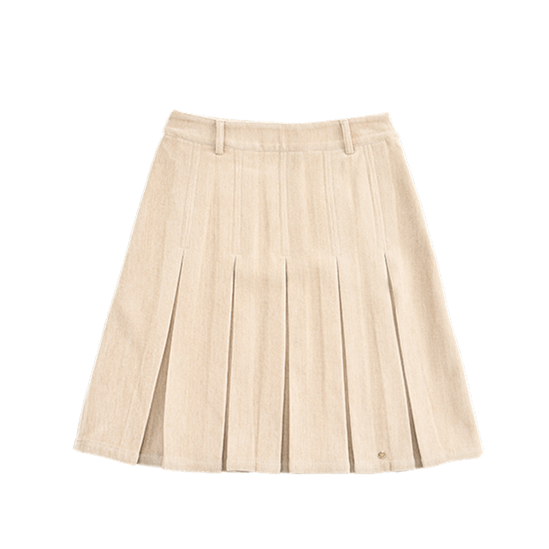 Reversible Suede Pleated Skirt