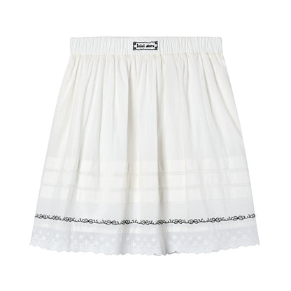 High Lace A-Line Skirt Short Skirt Set-Up