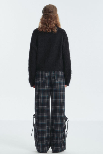 Leopard-Print Bow Crewneck Jumper