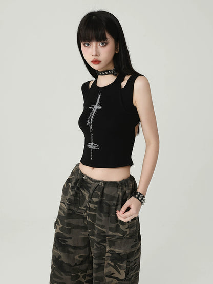 American Sweet And Spicy Suspender Vest Top