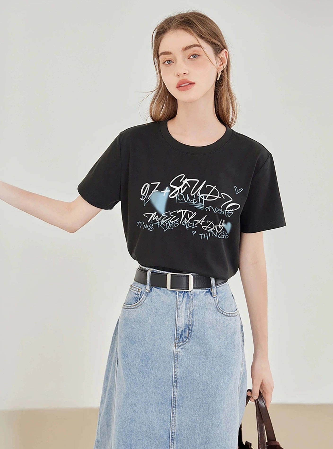 Short Sleeve Letter Print T-Shirt