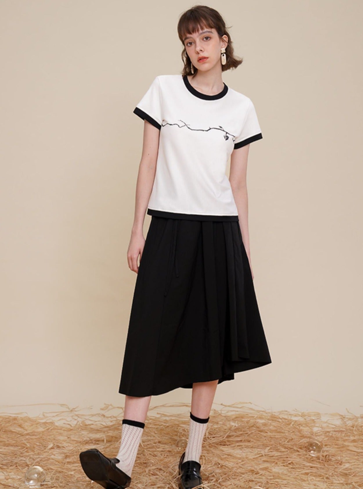 Short Sleeve CAMOOONI Branch Top