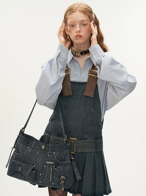 Vintage Denim Short Slip Dress