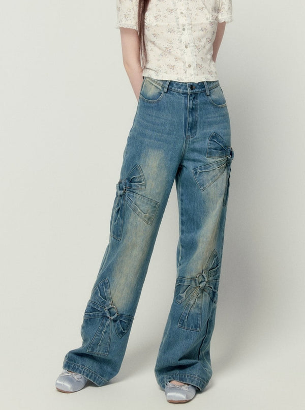 Wide-legged Straight High-waisted Pants