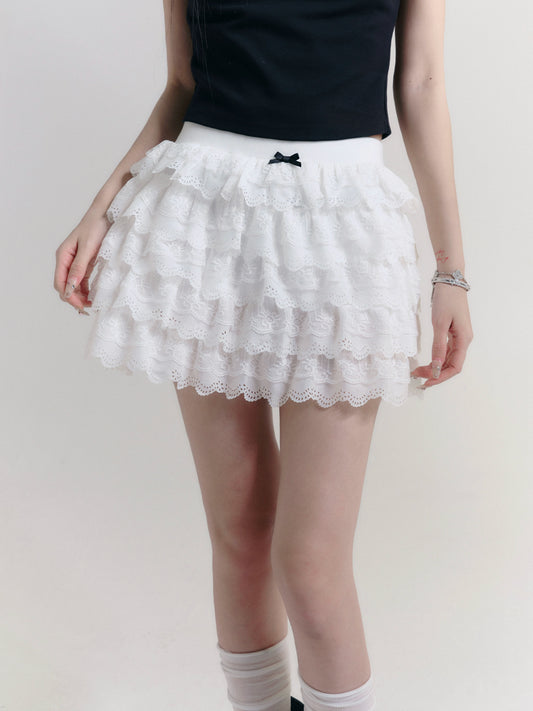 Sweetheart Sweet Cream Cake Skirt