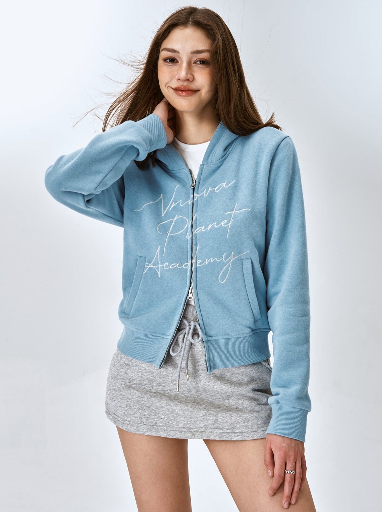 American Retro Hooded Sweatshirt Jacket