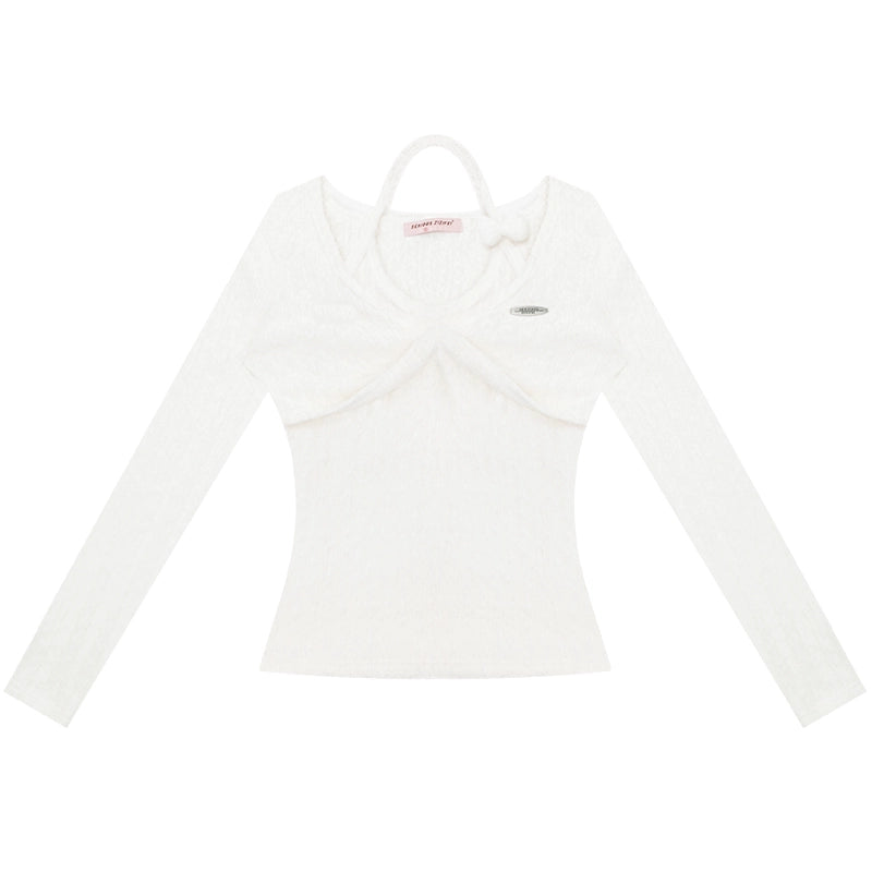 Retro Knit Halter Sweater