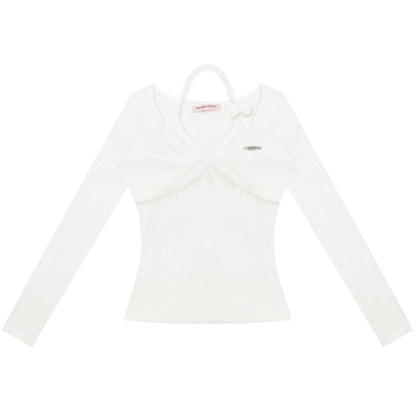 Retro Knit Halter Sweater