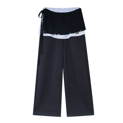 Plaid Patchwork Knit Sweater Set-Up