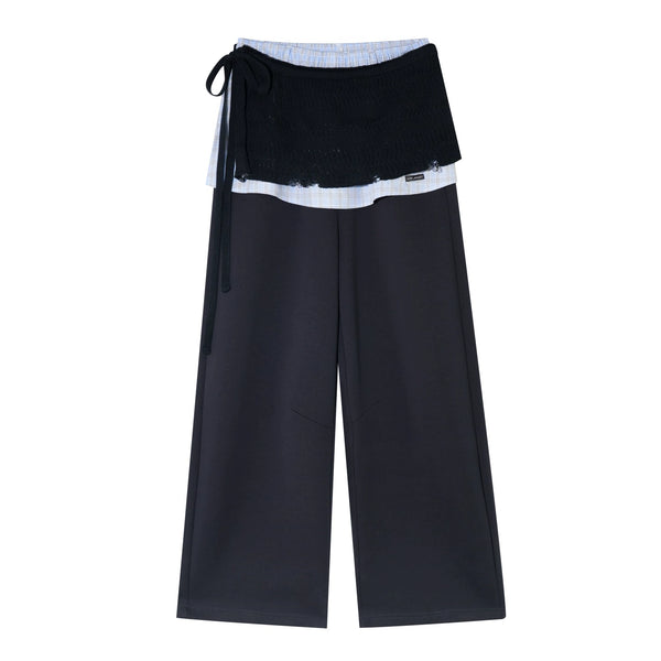 Plaid Patchwork Knit Sweater Set-Up